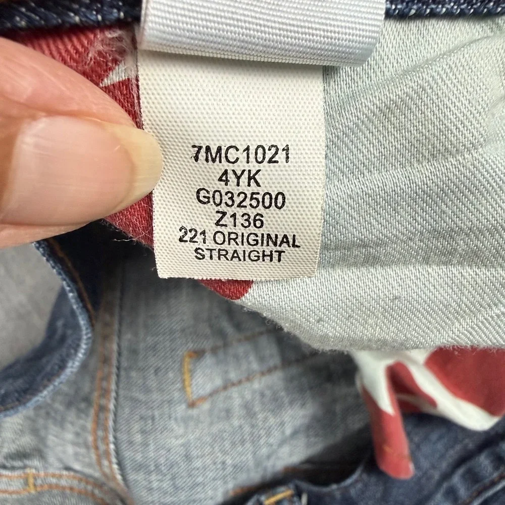 Lucky Brand Mens 221 Original Straight Leg Dark Wash Jeans 38x32 Denim